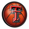Texas Tech Red Raiders Basketball - Round Slimline Lighted Wall Sign | The Fan-Brand | NCTTRR-130-11