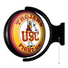 USC Trojans Traveler - Original Round Rotating Lighted Wall Sign