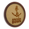 Vanderbilt Commodores Anchor - Faux Barrel Framed Cork Board - Monochrome Logo Vanderbilt Commodores Anchor - Faux Barrel Framed Cork Board - Monochrome Logo