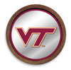 Virginia Tech Hokies Faux Barrel Top Mirrored Wall Sign - Maroon Edge | The Fan-Brand | NCVTCH-245-01A Virginia Tech Hokies Faux Barrel Top Mirrored Wall Sign - Maroon Edge | The Fan-Brand | NCVTCH-245-01A