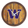 Washington Huskies Faux Barrel Top Wall Clock | The Fan-Brand | NCWASH-560-01