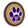 Washington Huskies Paw - Faux Barrel Framed Cork Board - Color Logo Washington Huskies Paw - Faux Barrel Framed Cork Board - Color Logo