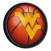 West Virginia Mountaineers Basketball - Round Slimline Lighted Wall Sign | The Fan-Brand | NCWVIR-130-11