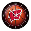 Wisconsin Badgers Basketball - Modern Disc Wall Clock | The Fan-Brand | NCWISB-510-11 Wisconsin Badgers Basketball - Modern Disc Wall Clock | The Fan-Brand | NCWISB-510-11