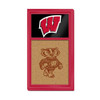 Wisconsin Badgers Cork Note Board - Red Frame / Black | The Fan-Brand | NCWISB-640-02B