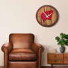 Wisconsin Badgers Faux Barrel Top Wall Clock