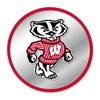 Wisconsin Badgers Mascot - Modern Disc Mirrored Wall Sign | The Fan-Brand | NCWISB-235-02