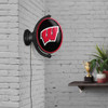 Wisconsin Badgers Original Oval Rotating Lighted Wall Sign - Black
