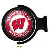 Wisconsin Badgers Original Round Lighted Rotating Wall Sign | The Fan-Brand | NCWISB-115-01