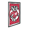 Wisconsin Badgers Team Spirit, Mascot - Framed Mirrored Wall Sign Wisconsin Badgers Team Spirit, Mascot - Framed Mirrored Wall Sign