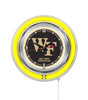 Wake Forest Demon Deacons Double Neon Wall Clock | Holland Bar Stool Co. | Clk15WakeFr