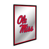 Mississippi Rebels: Stacked Logo - Framed Mirrored Wall Sign - Red Edge | The Fan-Brand | NCMISS-275-01B Mississippi Rebels: Stacked Logo - Framed Mirrored Wall Sign - Red Edge | The Fan-Brand | NCMISS-275-01B