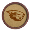 Oregon State Beavers: "Faux" Barrel Framed Cork Board - Monochrome Logo | The Fan-Brand | NCORST-632-01B