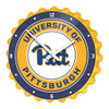 Pittsburgh Panthers: Bottle Cap Wall Clock - Gold | The Fan-Brand | NCPITT-540-01B