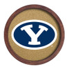 BYU Cougars: "Faux" Barrel Framed Cork Board - Y | The Fan-Brand | NCBYUC-632-01A