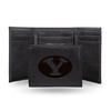 BYU Cougars Black Laser Engraved Tri-Fold Wallet | Rico Industries | LETRI510201BK BYU Cougars Black Laser Engraved Tri-Fold Wallet | Rico Industries | LETRI510201BK