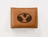 BYU Cougars Brown Laser Engraved Tri-Fold Wallet | Rico Industries | LETRI510201BR BYU Cougars Brown Laser Engraved Tri-Fold Wallet | Rico Industries | LETRI510201BR