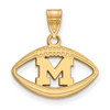 Michigan Wolverines Gold Plated Football Pendant | Logo Art | GP019UM