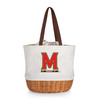 Maryland Terrapins Coronado Canvas and Willow Basket Tote | Picnic Time | 203-00-187-314-0
