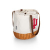 Indiana Hoosiers Coronado Canvas and Willow Basket Tote | Picnic Time | 203-00-187-674-0 Indiana Hoosiers Coronado Canvas and Willow Basket Tote | Picnic Time | 203-00-187-674-0