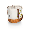 Appalachian State Mountaineers Coronado Canvas and Willow Basket Tote | Picnic Time | 203-00-187-794-0