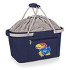 Kansas Jayhawks Metro Basket Collapsible Cooler Tote - Blue | Picnic Time | 645-00-138-244-0 Kansas Jayhawks Metro Basket Collapsible Cooler Tote - Blue | Picnic Time | 645-00-138-244-0