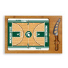 Michigan State Spartans Icon Glass Top Cutting Board & Knife Set | Picnic Time | 910-00-505-355-0