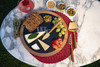Wake Forest Demon Deacons Insignia Acacia and Slate Serving Board with Cheese Tools | Picnic Time | 959-00-512-613-0 Wake Forest Demon Deacons Insignia Acacia and Slate Serving Board with Cheese Tools | Picnic Time | 959-00-512-613-0