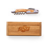 Oklahoma State Cowboys Elan Deluxe Corkscrew In Bamboo Box | Picnic Time | 868-00-505-463-0