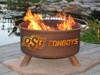 Oklahoma State Cowboys Portable Fire Pit Grill | Patina | F227-1 Oklahoma State Cowboys Portable Fire Pit Grill | Patina | F227-1