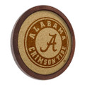Alabama Crimson Tide Faux Barrel Framed Cork Board - Monochrome Logo