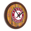 Alabama Crimson Tide Seal - Faux Barrel Top Wall Clock
