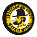 Appalachian State Mountaineers Yosef - Original Round Slimline Lighted Wall Sign | The Fan-Brand | NCAPST-130-02