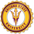 Arizona State Sun Devils Bottle Cap Wall Sign - Yellow | The Fan-Brand | NCAZST-210-01B