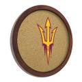 Arizona State Sun Devils Faux Barrel Framed Cork Board - Color Logo