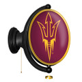 Arizona State Sun Devils Original Oval Rotating Lighted Wall Sign - Maroon | The Fan-Brand | NCAZST-125-01A