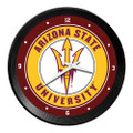 Arizona State Sun Devils Ribbed Frame Wall Clock | The Fan-Brand | NCAZST-530-01