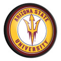 Arizona State Sun Devils Round Slimline Lighted Wall Sign | The Fan-Brand | NCAZST-130-01