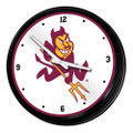 Arizona State Sun Devils Sparky - Retro Lighted Wall Clock | The Fan-Brand | NCAZST-550-02