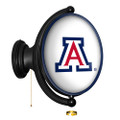 Arizona Wildcats Original Oval Rotating Lighted Wall Sign - White | The Fan-Brand | NCARIZ-125-01A