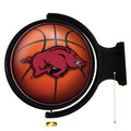 Arkansas Razorbacks Basketball - Original Round Rotating Lighted Wall Sign | The Fan-Brand | NCARKR-115-11