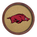 Arkansas Razorbacks Faux Barrel Framed Cork Board - Color Logo | The Fan-Brand | NCARKR-632-01A