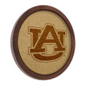 Auburn Tigers Faux Barrel Framed Cork Board - Monochrome Logo