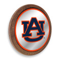 Auburn Tigers Faux Barrel Top Mirrored Wall Sign - Orange Edge