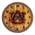 Auburn Tigers Logo - Branded Faux Barrel Top Wall Clock | The Fan-Brand | NCAUBT-560-02