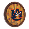 Auburn Tigers Logo - Faux Barrel Top Wall Clock