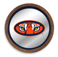 Auburn Tigers Mascot - Faux Barrel Top Mirrored Wall Sign - Blue Edge | The Fan-Brand | NCAUBT-245-02A