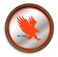 Auburn Tigers Mascot - Faux Barrel Top Mirrored Wall Sign - Orange Edge | The Fan-Brand | NCAUBT-245-03B