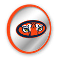 Auburn Tigers Mascot - Modern Disc Mirrored Wall Sign - Orange