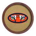 Auburn Tigers Tiger Eyes - Faux Barrel Framed Cork Board - Color Logo | The Fan-Brand | NCAUBT-632-02A